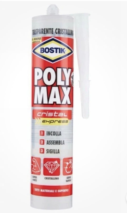 POLYMAX ORIGINAL EXPRESS TRASPARENTE CRISTALLINO IN CARTUCCIA  gr.300 in cart...