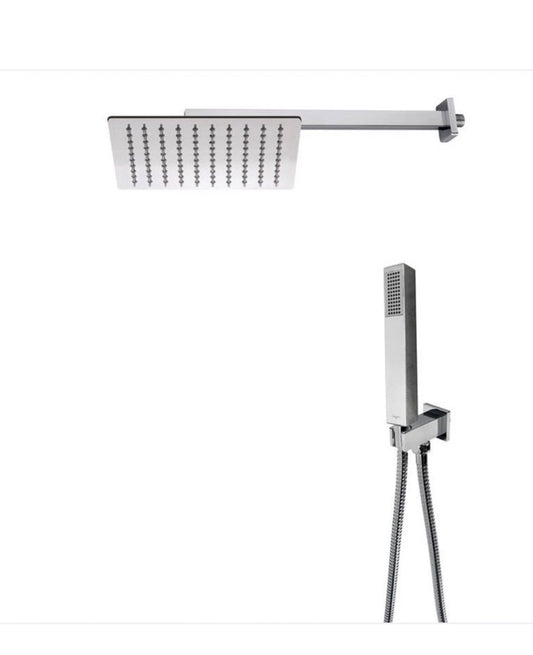 KIT QUDRO/TONDO soffione EXTRAPIATTO Soffione + Braccio + Laccio + Curva + Doccetta