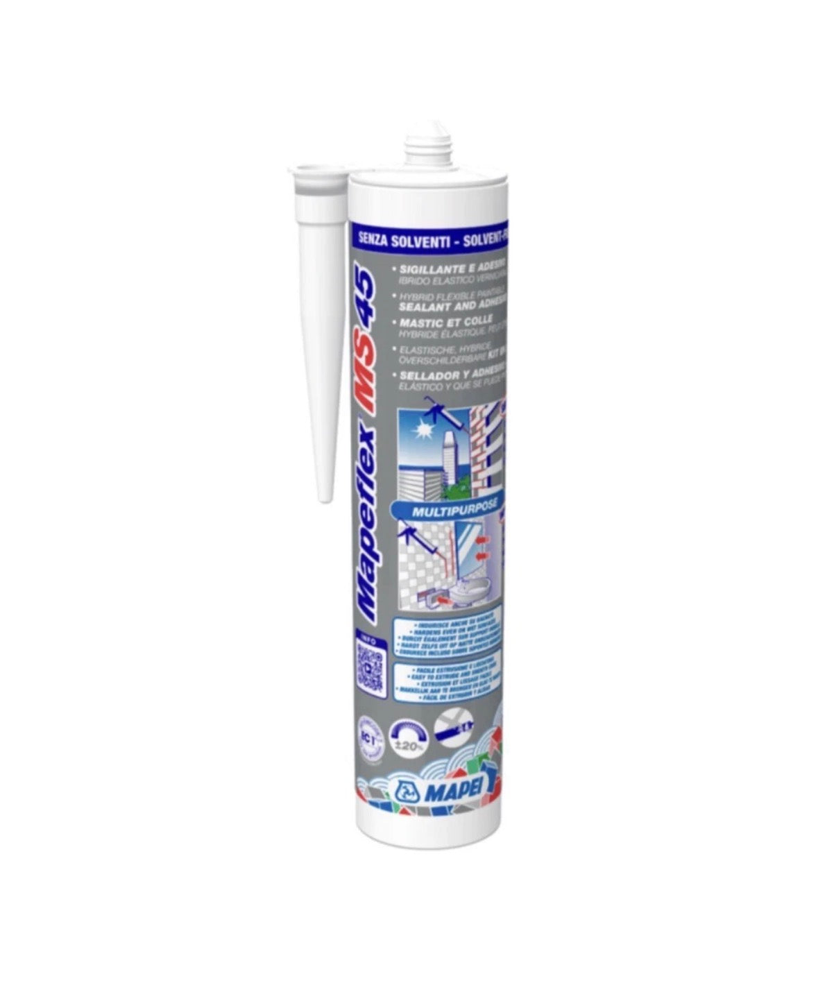 MAPEI MAPEFLEX MS45 Sigillante Adesivo Elastico Verniciabile Universale 300 ml