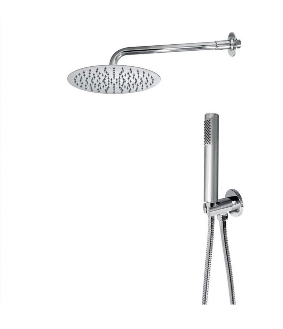 KIT QUDRO/TONDO soffione EXTRAPIATTO Soffione + Braccio + Laccio + Curva + Doccetta