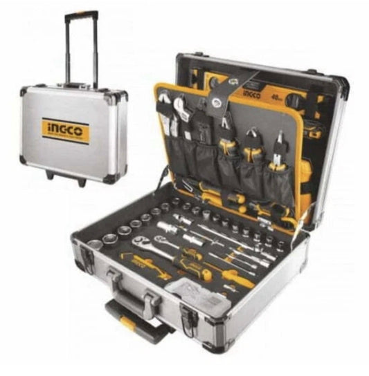 Valigetta portattrezzi trolley con 147 utensili in cassetta porta utensili INGCO