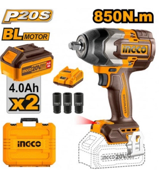 AVVITATORE AD IMPULSI 850Nm CON 2 BATTERIE E VALIGETTA