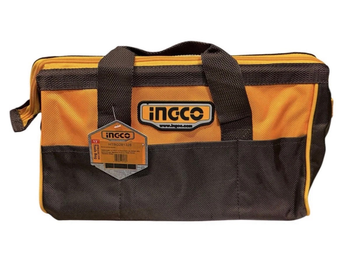 Ingco Borsa porta attrezzi da lavoro 13" 33cm Struttura Rigida 6 tasche Utensili