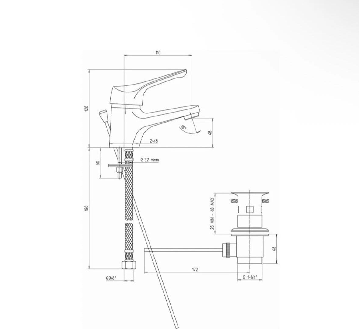 PAINI SERIE PILOT 04CR211 MISCELATORE LAVABO CROMO
