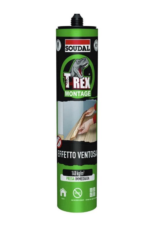 ADESIVO SIGILLANTE T-REX TRASPARENTE SOUDAL 295 g Siliconi Schiume Ancoranti.