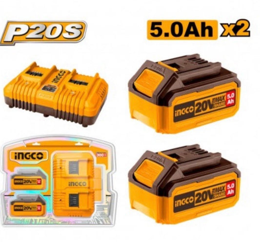 KIT 2 BATTERIE + CARICABATTERIE 5Ah (FBLI2003+FCLI2034E)