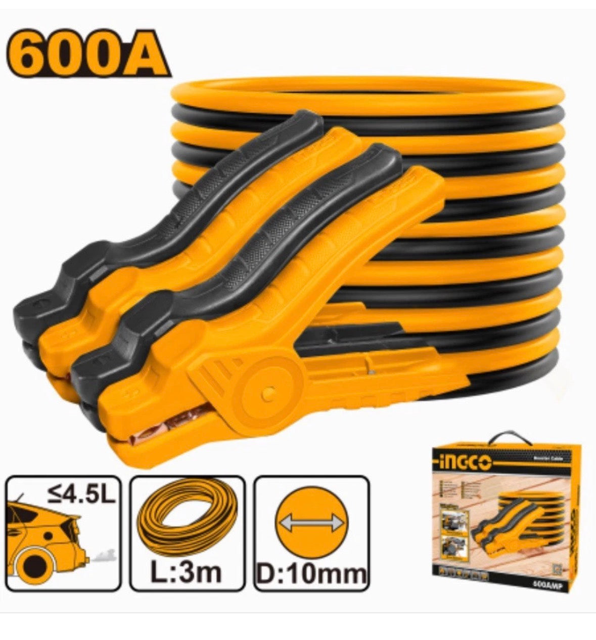 CAVI BATTERIA AUTO 600A 3MT