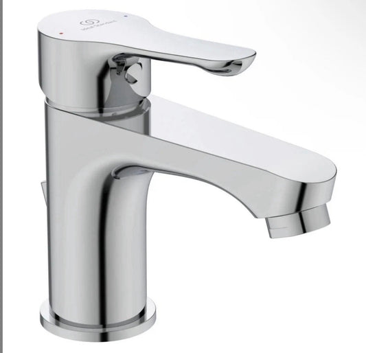 MISCELATORE LAVABO MONOCOMANDO ALPHA CON SCARICO, FINITURA CROMATA BC647AA