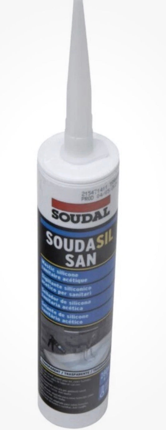 Cartuccia Soudal Soudalsil San .Cartuccia sanitaria trasparente 280ml