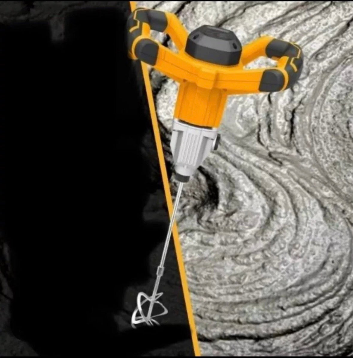 INGCO MX214008 1400W Miscelatore Professionale con Accessori - Giallo